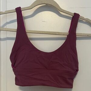 Women's Reversible Burgundy Sports Bra